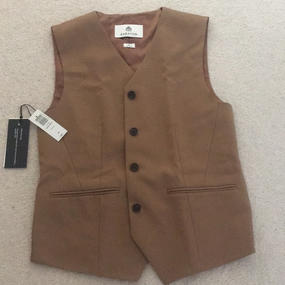 Aritzia Babaton Evaluate Saville Brown Blazer Vest